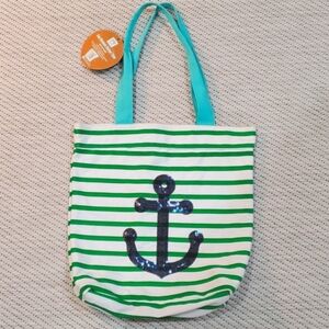 Pottery Barn Teen book bag with anchor